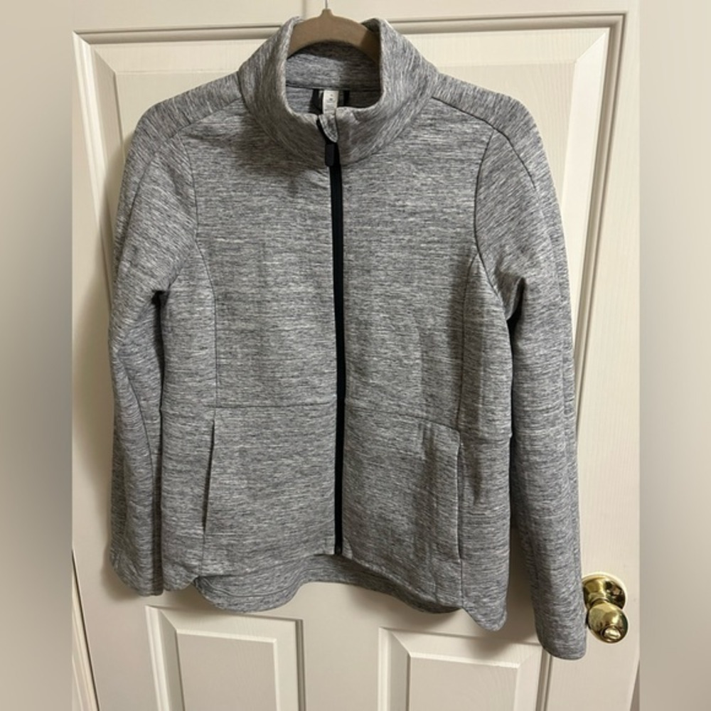 Lululemon Going Places Jacket Heather Space Dyed Medium Grey Black Size 6‎